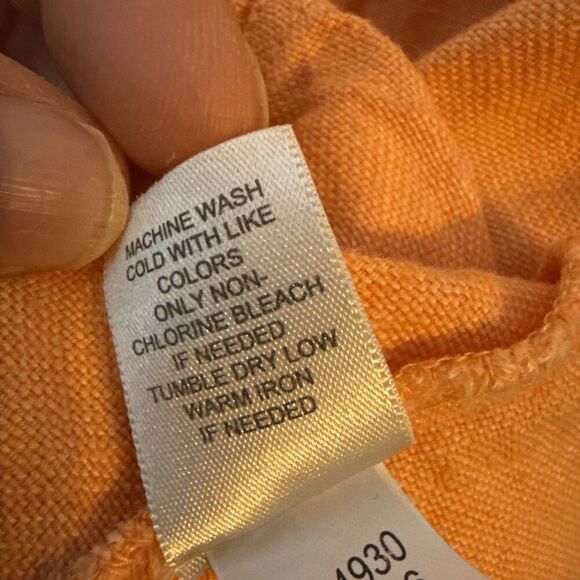 J Jill Womens Utility Jacket 100% Linen Peach Large Button Front Coastal - Picture 8 of 10